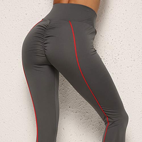 Womens Breathable Hip Lift Line Print Casual High Waist Leggings Yoga Pants Tights
