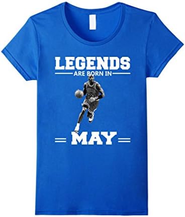 Women's Michael Shirt Jordan Legends Are Born In May XL Royal Blue