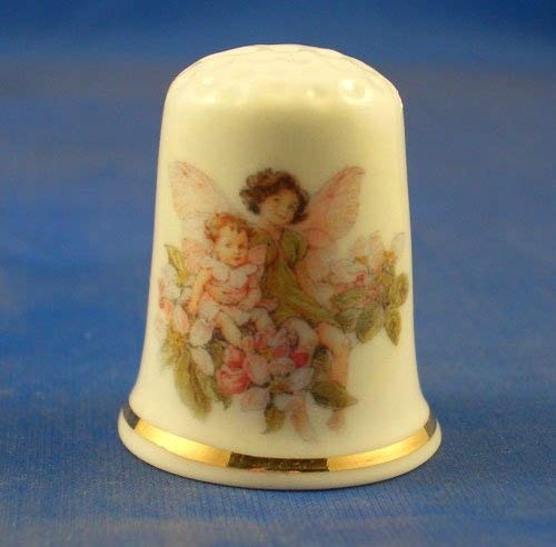Porcelain China Collectable Thimble -- Blossom Fairies with Free Gift Box