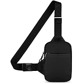 Crossbody Sling Bag Chest Bag Dual Pocket Water Resistant Fanny Pack Running Phone Holder for Men Women Workout Travellin