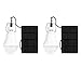 Solar Light Bulb 2 Pack 15W 130LM Solar LED Bulb, Portable Solar Powered Led Bulb Light Outdoor Solar Energy Lamp Lighting for Camping Tent Hiking Fishing