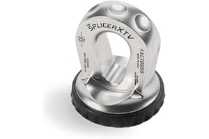 Factor 55 XTV Splicer Synthetic Rope Shackle Mouting Thimble, Fits Pin/Bow End of 1/2 and 5/8" Shackles - Silver