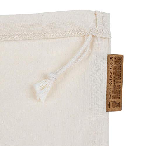 NECTARBAR-Eco-Nussmilchbeutel-Filterbeutel-aus-Bio-BaumwollePassierbeutel-fr-vegane-Nussmilch-Hanfmilch-Entsaften-100-Plastikfrei-RAW-Food-Filter-Bag-Anleitung