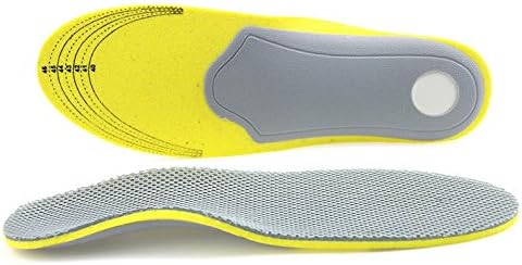 1Pair Unisex Flat Feet Orthotic Arch Support Memory Foam Shoe Soft Air Resistance Against Stench Sport Travel Height Insoles Pads Relief Pain Cushioning Size for Men