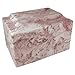 Wild Rose Classic Cultured Marble by Mackenzie Vault for Silverlight Urns, Dark Pink Cremation Urn for Ashes, Adult Sized, Ground Burial, Home Memorial, and Funeral Service