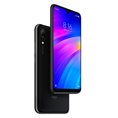 Xiaomi Redmi 7 Smartphone, 3GB RAM 64GB ROM Dual SIM Qualcomm Snapdragon 632 Octa 8MP Delantero 12MP + 2MP de Doble camara (Negro)