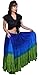 Wevez® Women's ATS Tribal Dip Dye 25 Yard Skirt, One Size, Royal/Heena