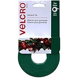 VELCRO Brand - Holiday Garland Ties - 30' x 1/2" Roll - Green