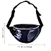 HDE Shiny Retro Fanny Pack Rave Festival Metallic Hologram Bum Bag Waist Pouch (Black)