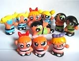 Powerpuff Girls 10 Piece Figure Playset Featuring 10 Power Puff 1' Figures Including Blossom, Bubbles, and Buttercup