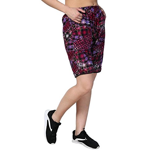 af affair pink cotton check shorts for girls & womens