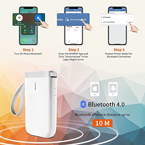 NIIMBOT D11 Label Maker Machine with Tape, Wireless Bluetooth