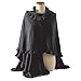 Ruffle Trim Knit Poncho-like Shawl Wrap. 44"x78". one Piece.