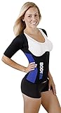 Body SPA Light Neoprene Vest with Sleeves Exercise Gym Sauna Shaper Weight Loss 13830 (Blue, Medium)