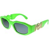 Versace Man Sunglasses Black Frame, Dark Grey Lenses, 53MM