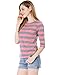 Allegra K Women's Halloween Elbow Sleeves Top Round Neck Slim Fit Tee Casual Printed T-Shirt Large Pink