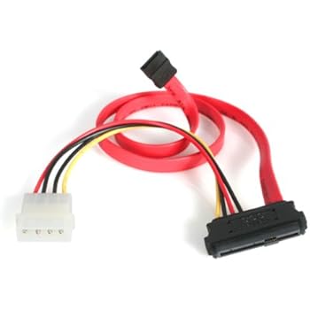 StarTech 18-Inch SAS 29 Pin to SATA Cable with LP4 Power (SAS729PW18)