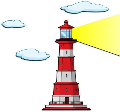 Amazon Com Lighthouse 2 3d Cartoon Wall Art Color Orange Kitchen Dining