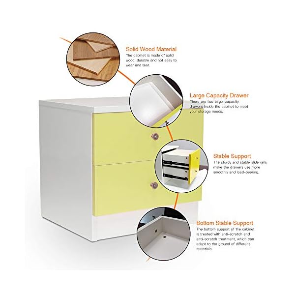 Romatlink Nightstand Bedroom Furniture Nightstand With 2 Drawers