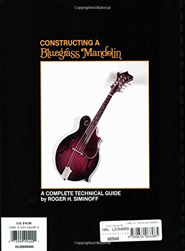  Contructing A Bluegrass Mandolin Mandolin Reference 9780634066085 Siminoff Roger H Books