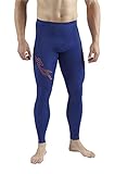 SUB Sports ELITE RX Mens Graduated Compression Tights / Pants- Base Layer Leggings - Navy Stealth - M