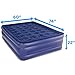 Pure Comfort Queen Size Raised Air Mattress, Blue