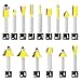 KOWOOD Tongue and Groove Set of 15 Pieces 1/4 Inch Shank Router Bit Set T Shape Wood Milling Cutter