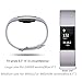 Charge 2 Elastomer Bracelet, Colors Sweat and Water Resistance Easy Cleaning Fitness Wristband, Fitbit Charge 2 Replacement Silicone Watchband Strap with A Surgical-Grade Stainless Steel Buckle