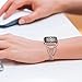 Wearlizer Rose Gold Bling Compatible with Apple Watch Bands 38mm 40mm Womens Rhinestone for iWatch Replacement Stainless Steel X Wristband Beauty Dress Bracelet(Metal Hand Removal Link) Series 4 3 2 1