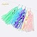 NICROLANDEE 35Pcs Unicorn Iridescent Tassel Garland Unicorn Birthday Bunting Tassel Garland for Party Baby Shower Bunting Rainbow Bunting Iridescent Party