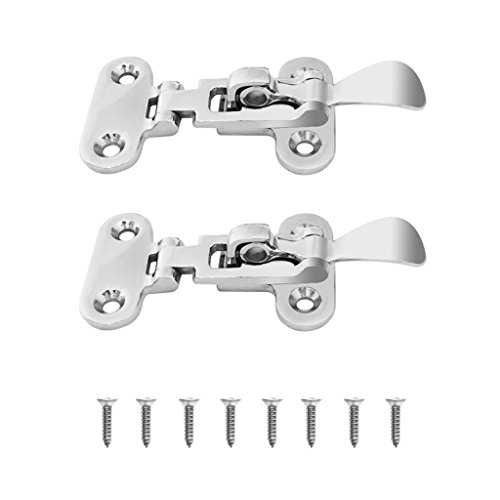 image for MonkeyJack 2 Pieces High Polished Stainless Steel Marine Boat Locker D