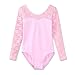 BAOHULU Girl's Classic Floral Lace Long Sleeve Ballet Dance Leotards
