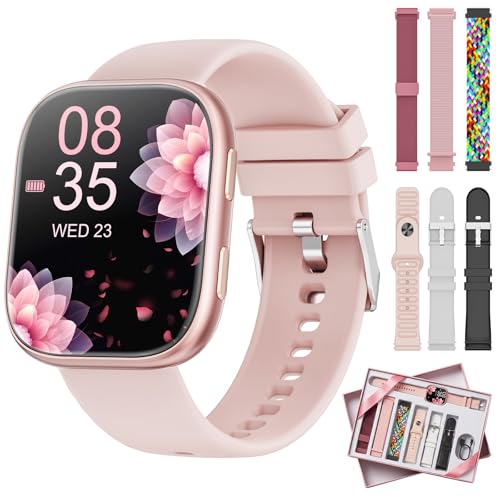 Mingtawn 7 Interchangeable Bands Smart Watches for Women Men,1.83" HD Smart Watch with Heart Rate/Sleep Monitor,Fitness Watch with Bluetooth Call,120+ Sport Modes Activity Tracker Bands Gift Set