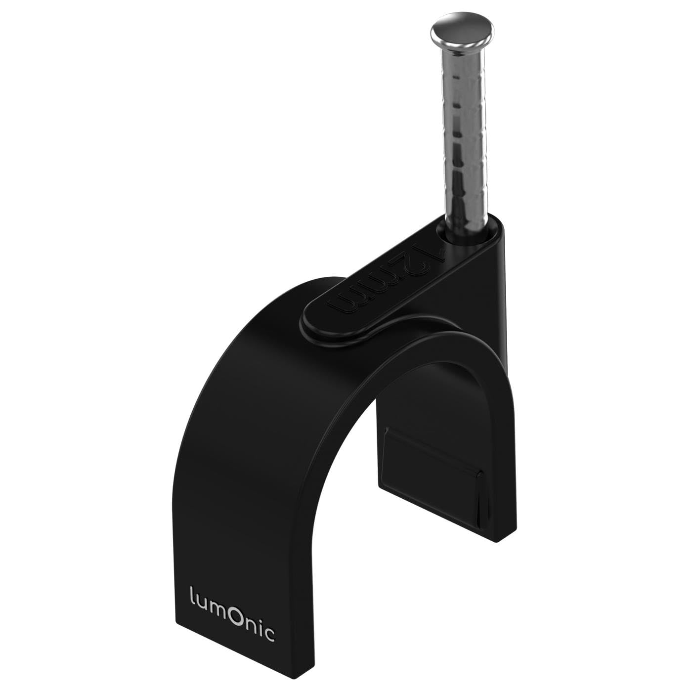 100x Nail clamp 12mm for Cable Black Cable clamp with Nail Cable clamp