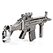INBLUE Men's Alloy Pendant Necklace Grey Gun Rifle Army Tribal -With 23 Inch Chain