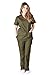 Natural Uniforms Women's Mock Wrap Scrub Set (Medium, Olive)