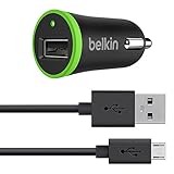Belkin Universal Car Charger with Micro USB ChargeSync Cable, 2.1 Amps/10 Watts (4 Feet)