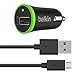 Belkin Universal Car Charger with Micro USB ChargeSync Cable, 2.1 Amps/10 Watts (4 Feet)