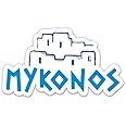 Mykonos Greek Island Sticker - 3" Laptop Sticker - Waterproof Vinyl for Car, Phone, Water Bottle - Mykonos Decal