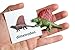Curious Minds Busy Bags Montessori Dinosaur Figure Animal Match - Miniature Dino Figurines with Matching Cards - 2 Part Cards. Montessori Learning Toy, Language Materials