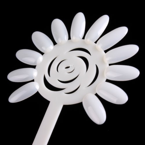 YESURPRISE 120 Fans Acrylic Flower Style False Nail Art Tips Practice Display DIY Tool