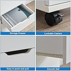 Farini 3-Drawer Vertical Filing Cabinet Rolling