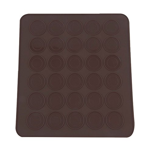 WLD-Silicone 30-Cavity DIY Muffins/Almond Round Cakes Tools Pastry Macaron Baking Sheet Mat Large Cookie Decorating