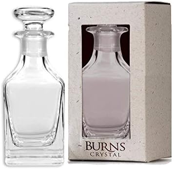 Burns Handcrafted Crystal Night Cap Mini Decanter, 5.4oz | Whisky & Spirit Decanter | Premium Quality Lead Crystal