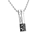 HooAMI Stainless Steel only Love Perfume Bottle Urn Pendant Necklace - Memorial Ash Keepsake - Cremation Jewelry Black