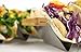 Taco holder - set of 2 with bamboo handles | stainless steel taco holders serving tray stand plate with dividers