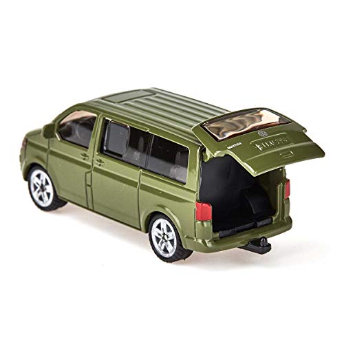 siku 1070, VW Multivan, Metall/Kunststoff, Rot, Öffenbare Heckklappe, Anhängerkupplung – Bild 6