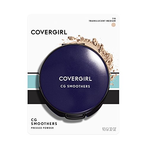 COVERGIRL Smoothers Pressed Powder, Translucent Medium 715, 0.32 Ounce (Packaging May Vary) Powder Makeup with Chamomile
