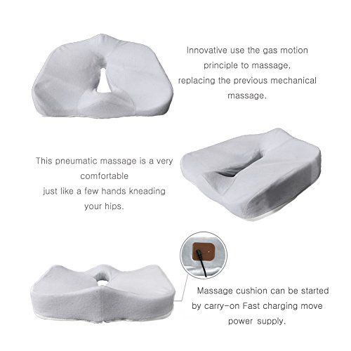 Prostate Shiatsu Massage Seat Cushion Inflatable Memory Foam(5V 2A