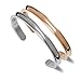 NewCHICHI Stainless Steel Grooved Cuff Bangle Bracelet Hair Tie Holder Engraved “You’re Braver than you believe, Stronger than you seem,and Smarter than you think” (2 Pack)